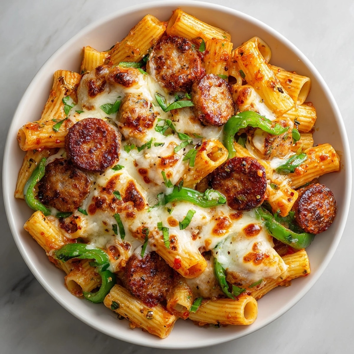 Creamy Tomato Rebel-Float Pasta Bake bubbling hot, cheesy and ready to serve tonight.
