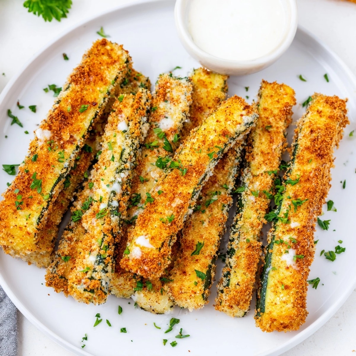 Oven-baked cheesy Cajun zucchini sticks recipe, offering vegetarian comfort food with a spicy kick.