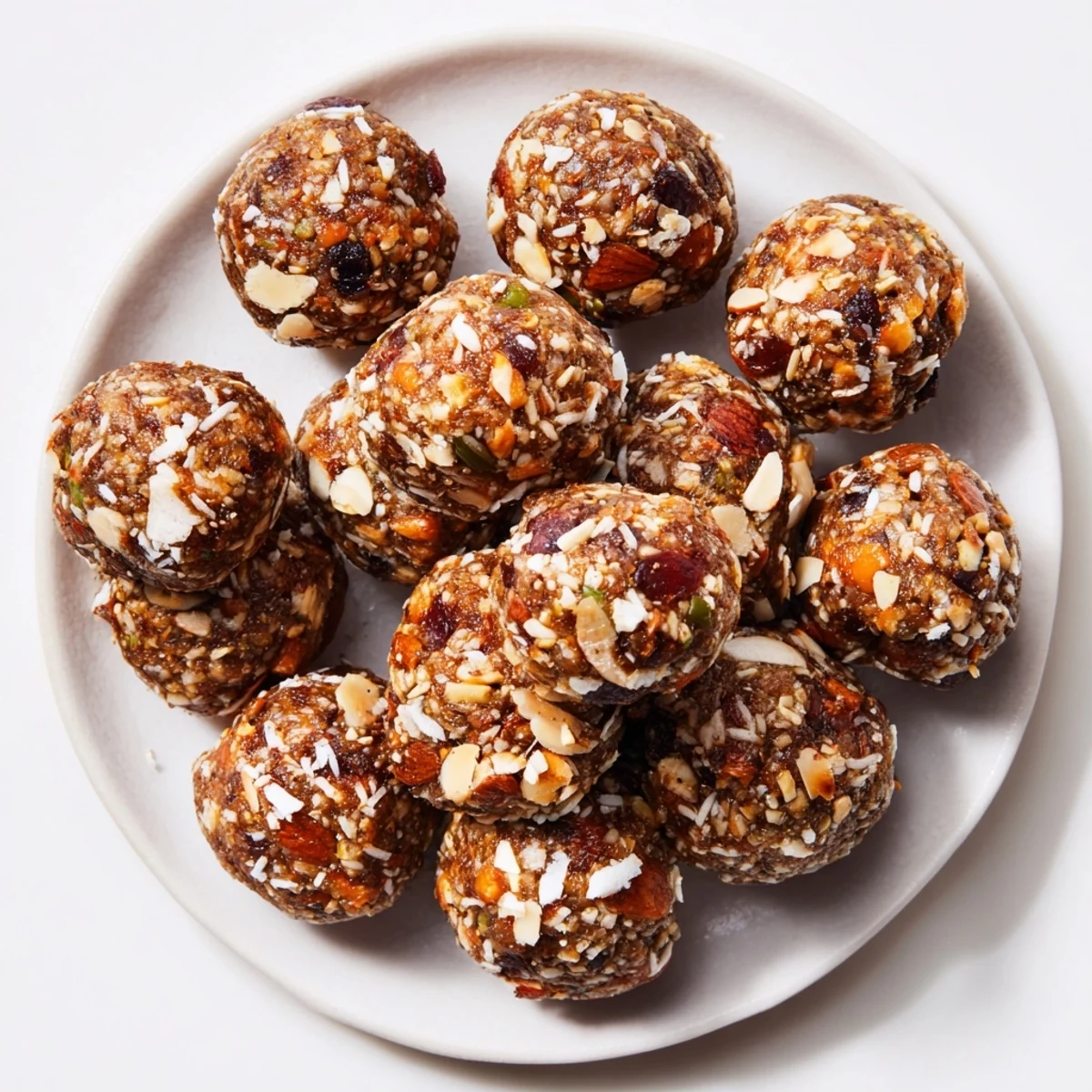 Delicious no-bake energy balls bursting with warm spices and dried fruits.  