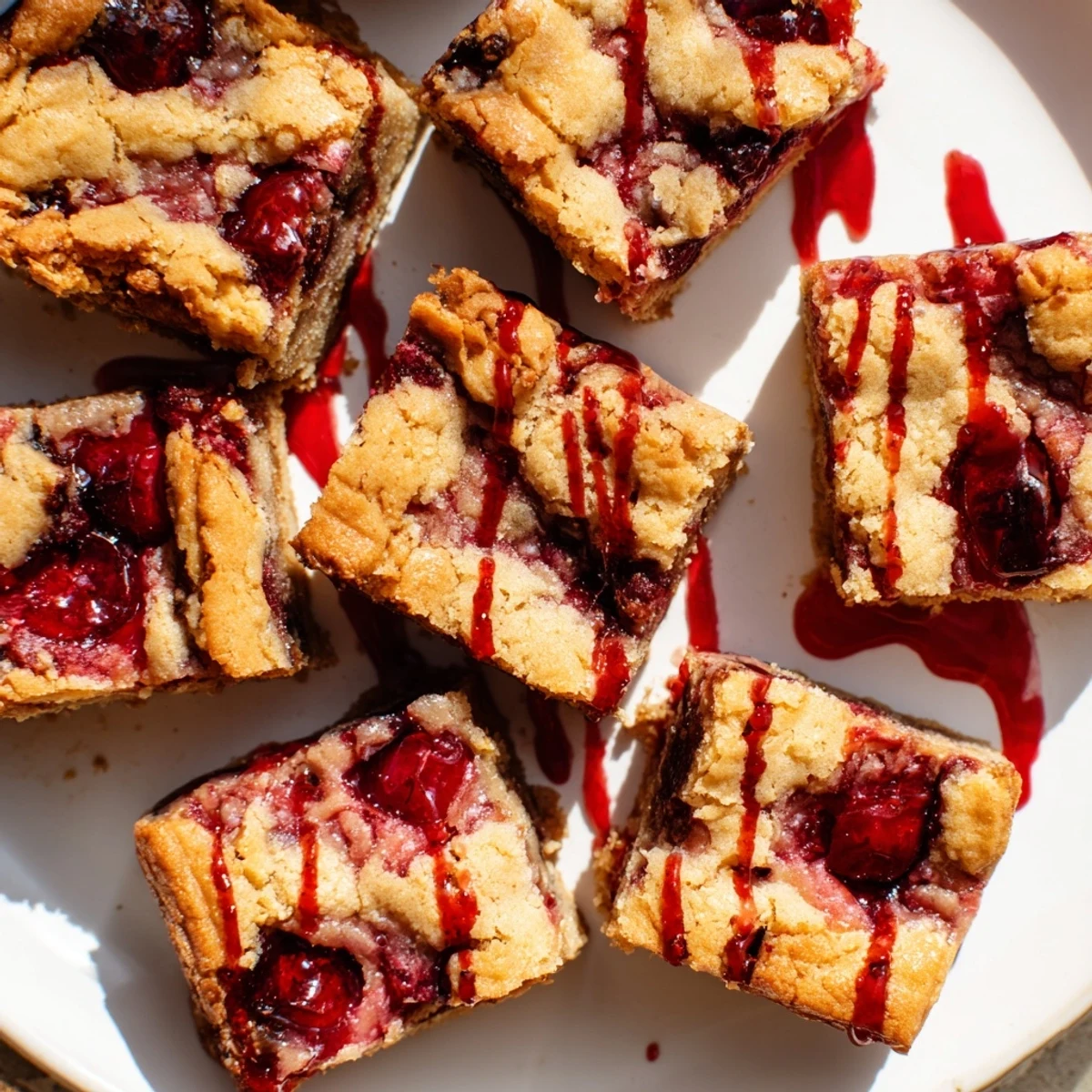 Cherry Cola Blondie Bars