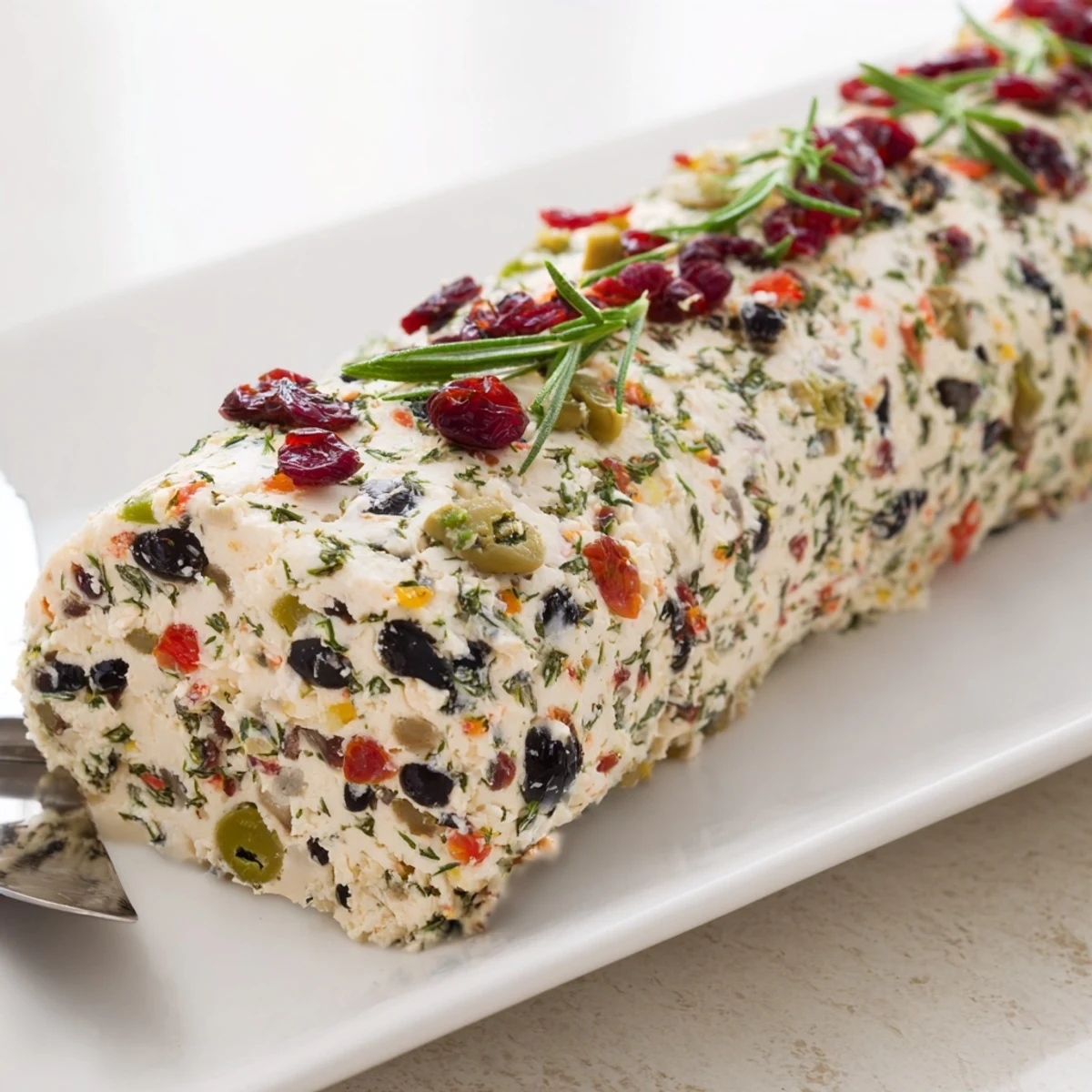 Festive Holiday Antipasto Log