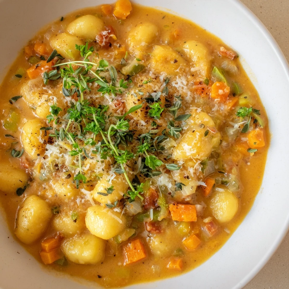 Savory Butternut Gnocchi Soup