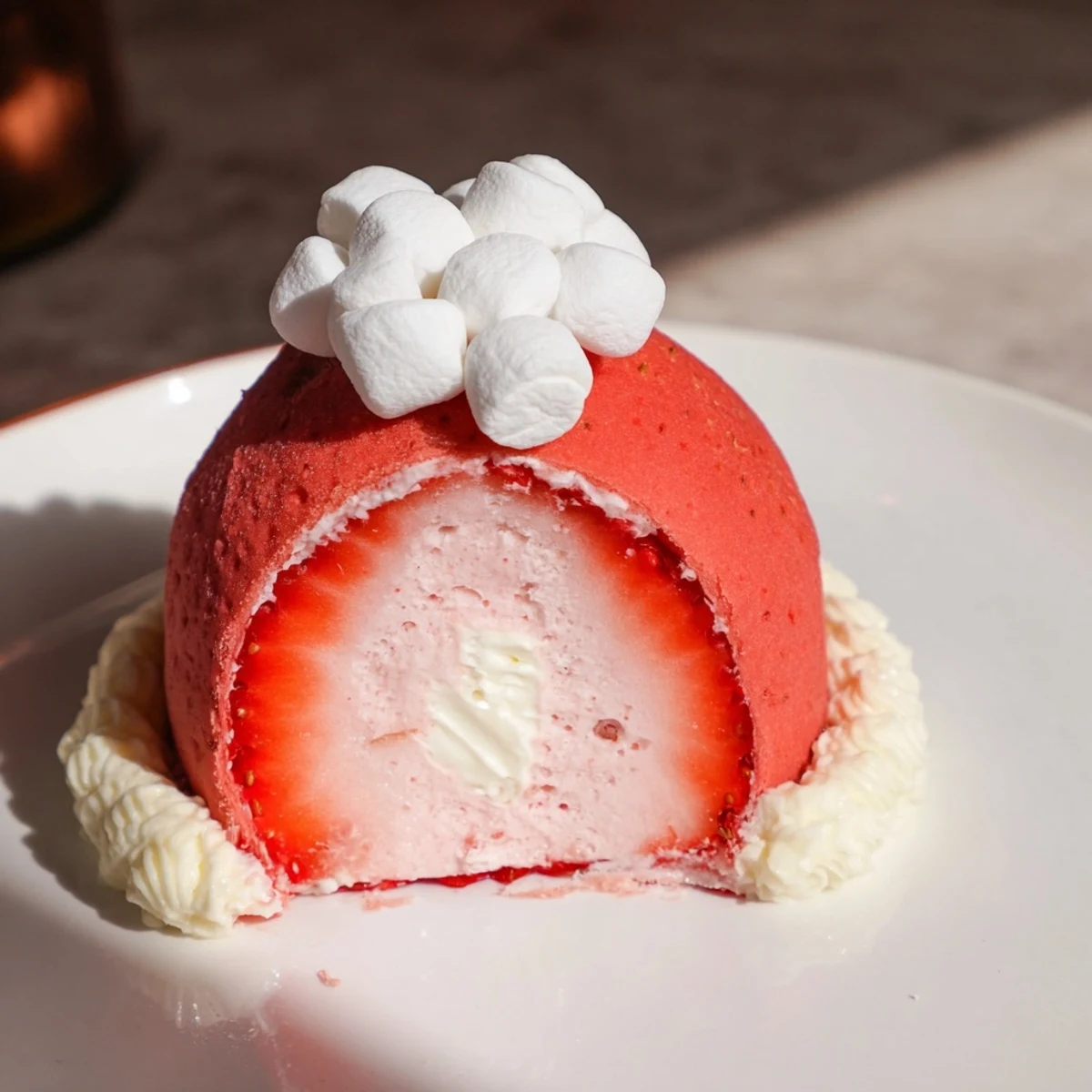 Air Fryer Santa Hat Strawberries: festive dessert with cream cheese filling and white chocolate trim, ready to delight.