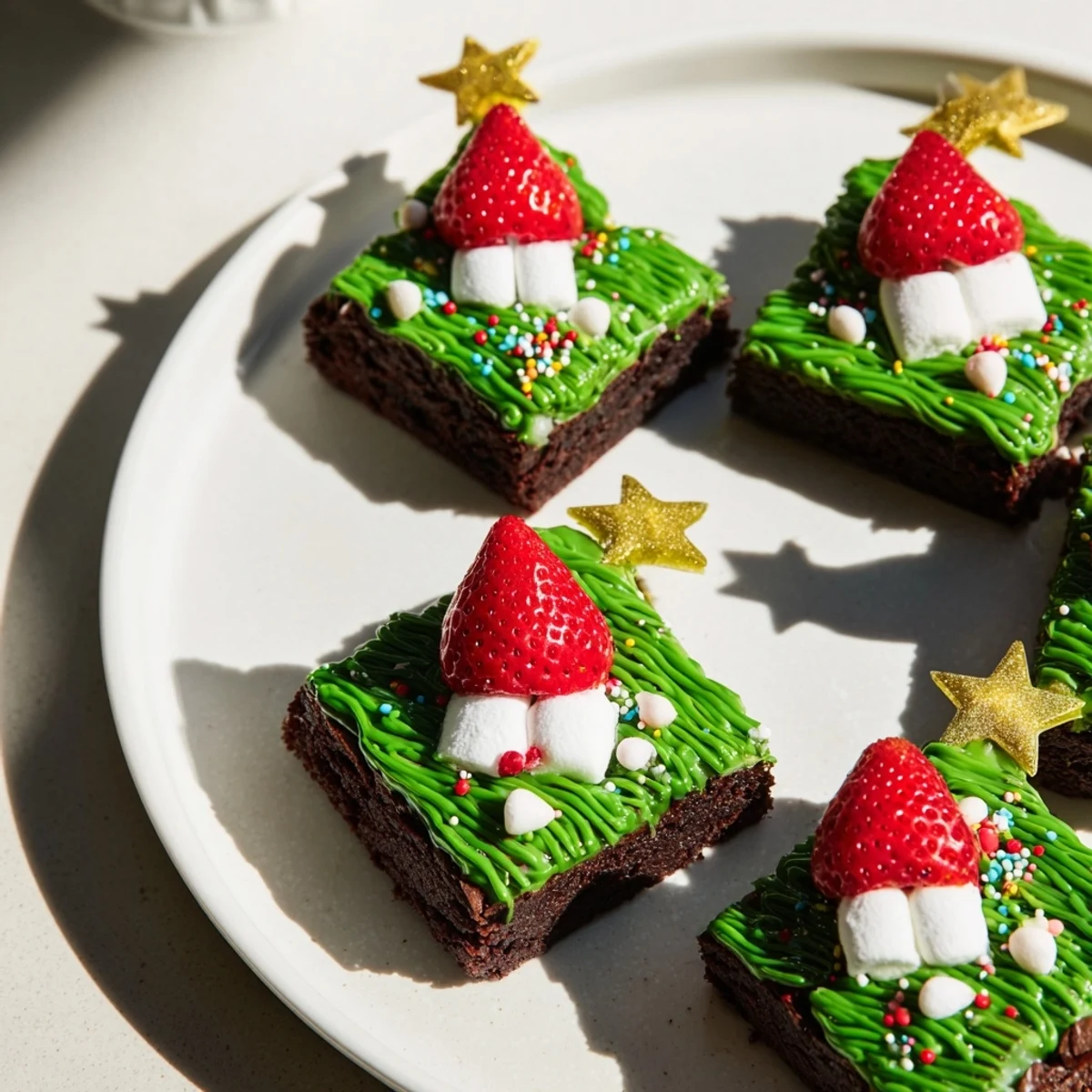 Express Christmas Tree Brownies