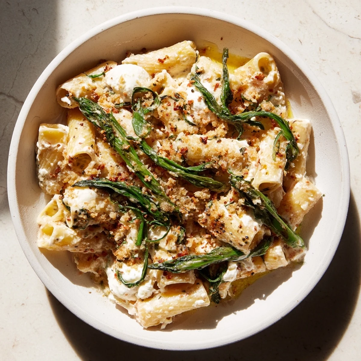 Whipped Ricotta Spinach Pasta