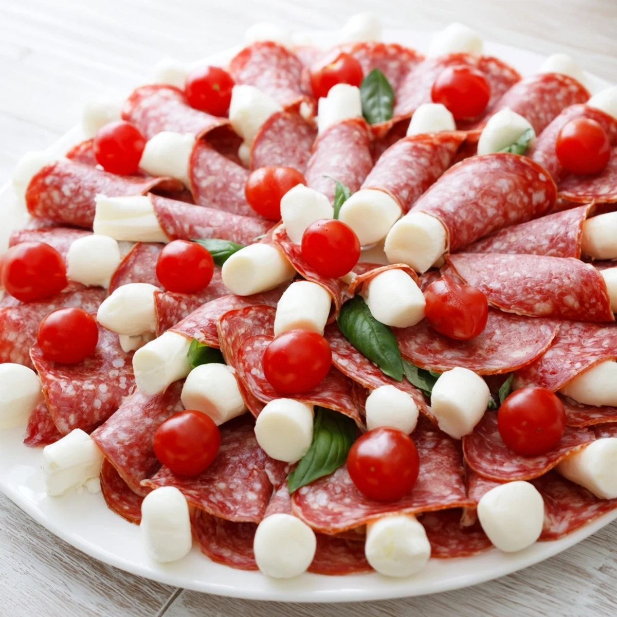 Folded Salami Wreath Artistry