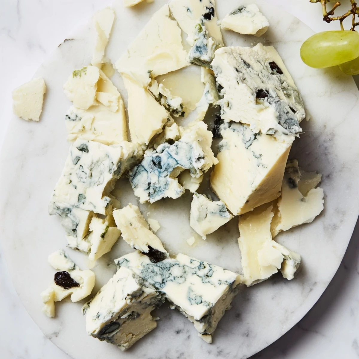The Marble Quarry cheese board, a stunning visual of blue cheese and cheddar ready to enjoy.