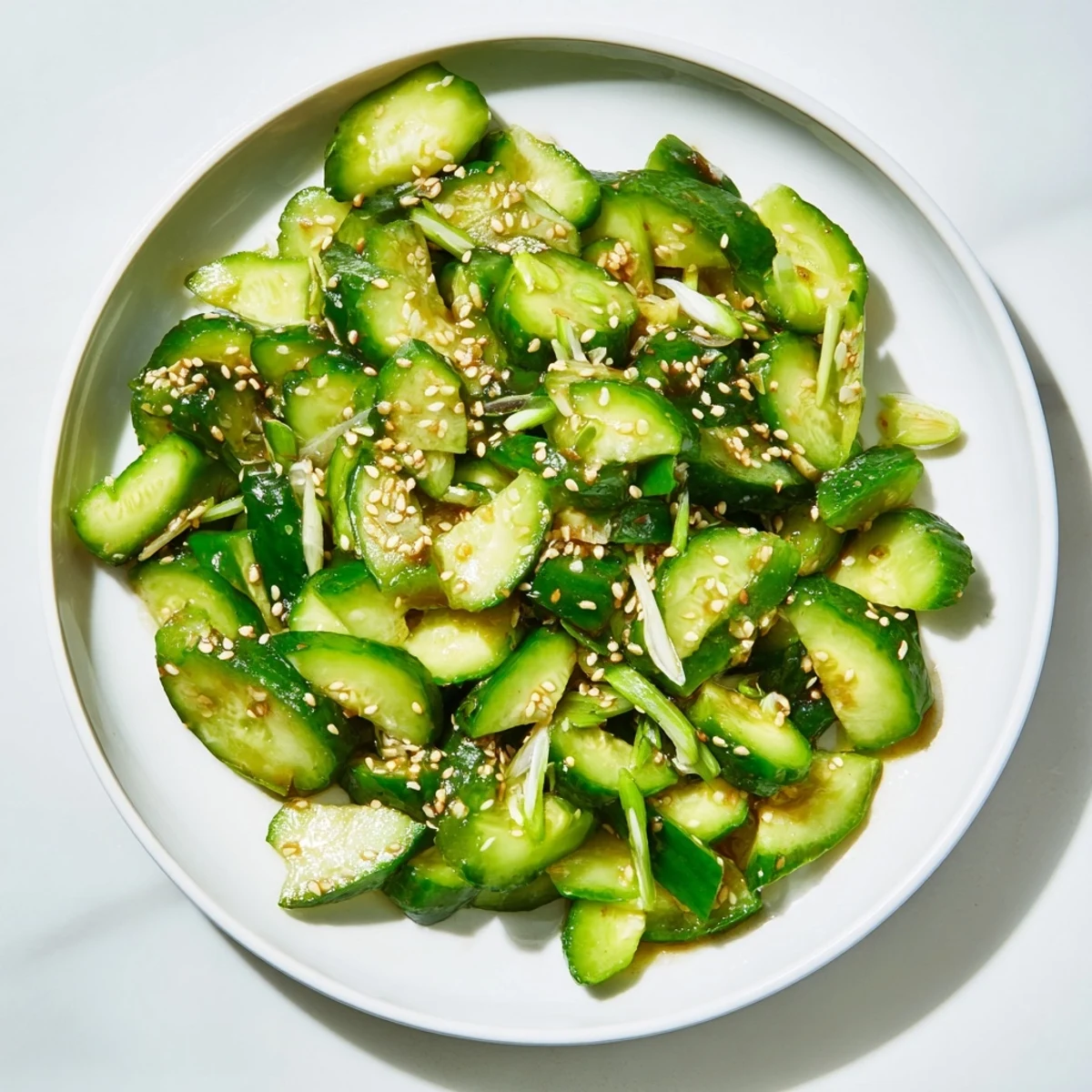 This quick and easy Cucumber Shaker recipe showcases tangy rice vinegar and savory umami flavors.