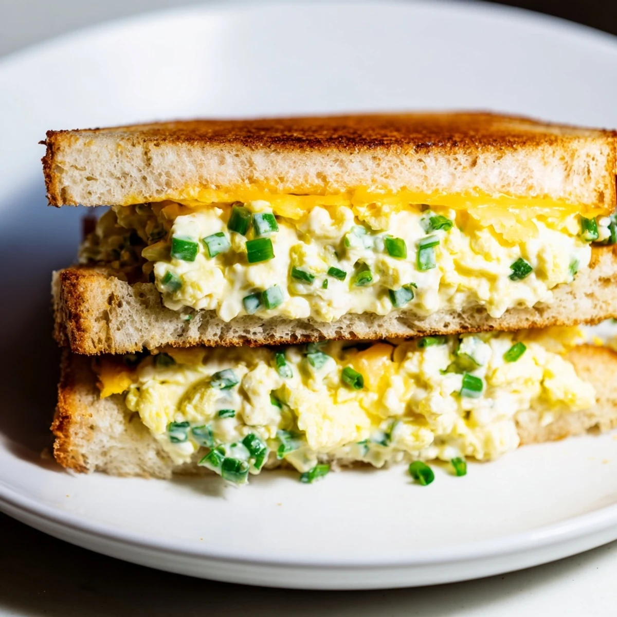 Golden, melted cheese and savory egg salad nestled in a warm, crispy Egg Salad Grilled Cheese.