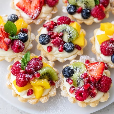 Vibrant heart-shaped fruit tart board, overflowing with berries and creamy filling, perfect dessert.