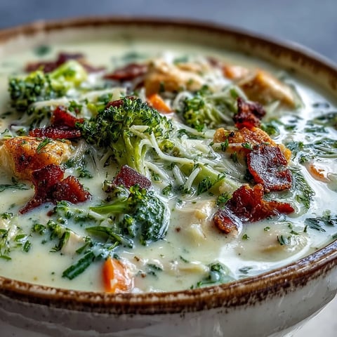 Best Chicken Broccoli Cheddar Soup steaming in a rustic bowl, topped with extra shredded cheddar and fresh parsley.