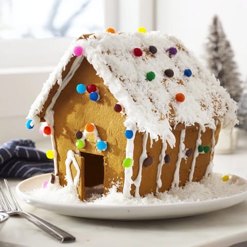 Festive gingerbread house design