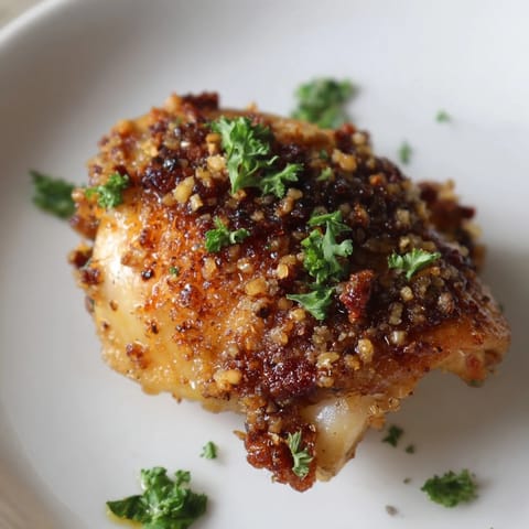 Crispy Garlic Chicken Thighs