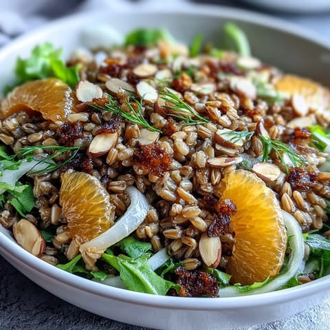Farro Salad Fennel Oranges Almonds