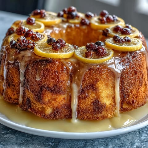 Lemon Blueberry Spring Cake