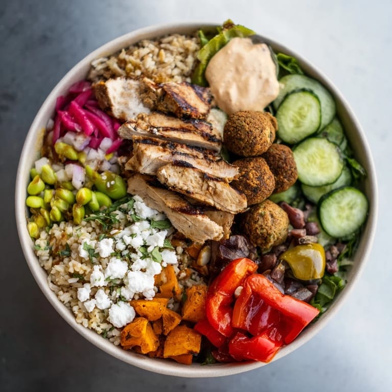 Gather around Interactive Plated Meals, creating personalized bowls with flavorful sauces and veggies.