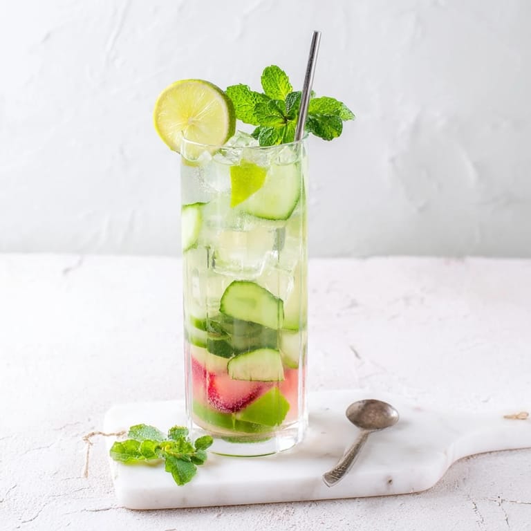Vibrant mocktails featuring strawberry syrup and mint, perfect for summer gatherings.  