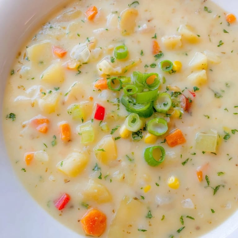 This comforting Slow Cooker Cajun Potato Soup, garnished with green onions, is perfect for chilly nights.