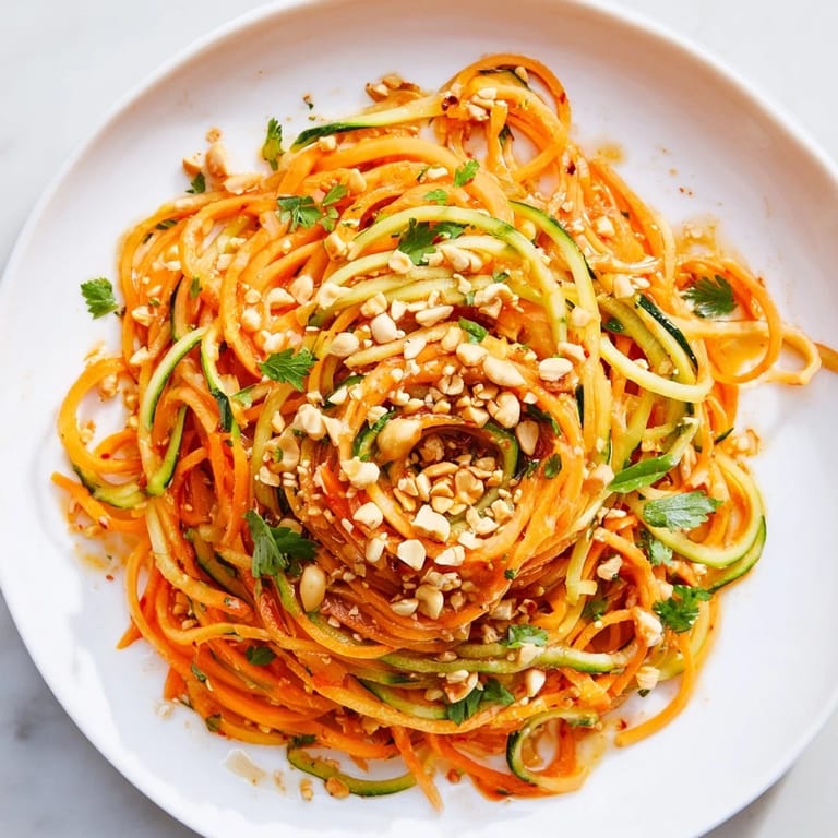 Close-up of a Spicy Cucumber Noodle Bowl, ready to eat, featuring cooling cucumbers and bold spices.
