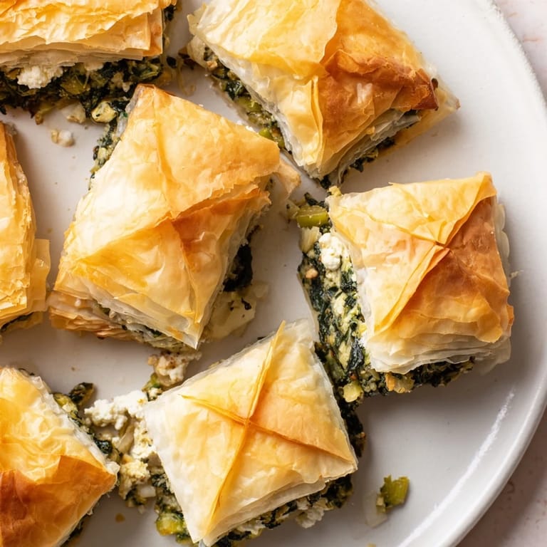 Fluffy and golden-brown, this delicious Greek spanakopita is perfect for any occasion.