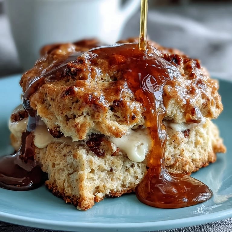 Spring Brunch Dandelion Honey Scones with Clotted Cream: Freshly baked scones with dandelion petals and honey, paired with a generous dollop of clotted cream for a sweet, floral brunch treat.